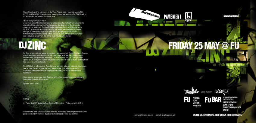 Dj zinc the playaz 4 real tour
