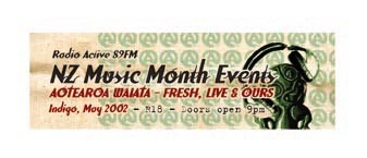 NZ Music Week 2002 teatowel ticket