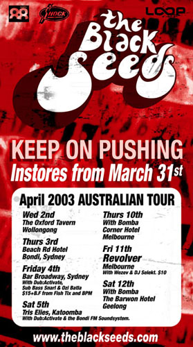 The Black Seeds 2003 Australian Tour