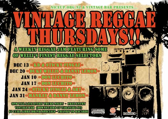 Vintage Reggae Thursdays!