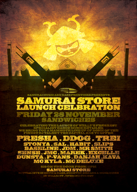 SAMURAI STORE POSTER A3 PROOF 2