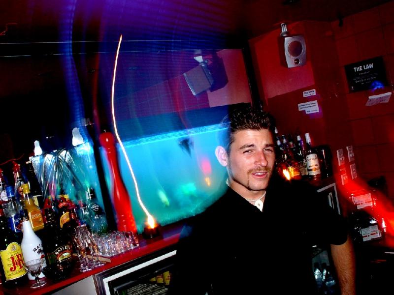 At the red room'