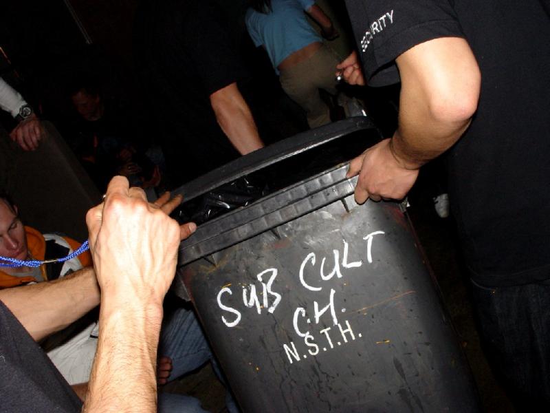 Getting thrown out'