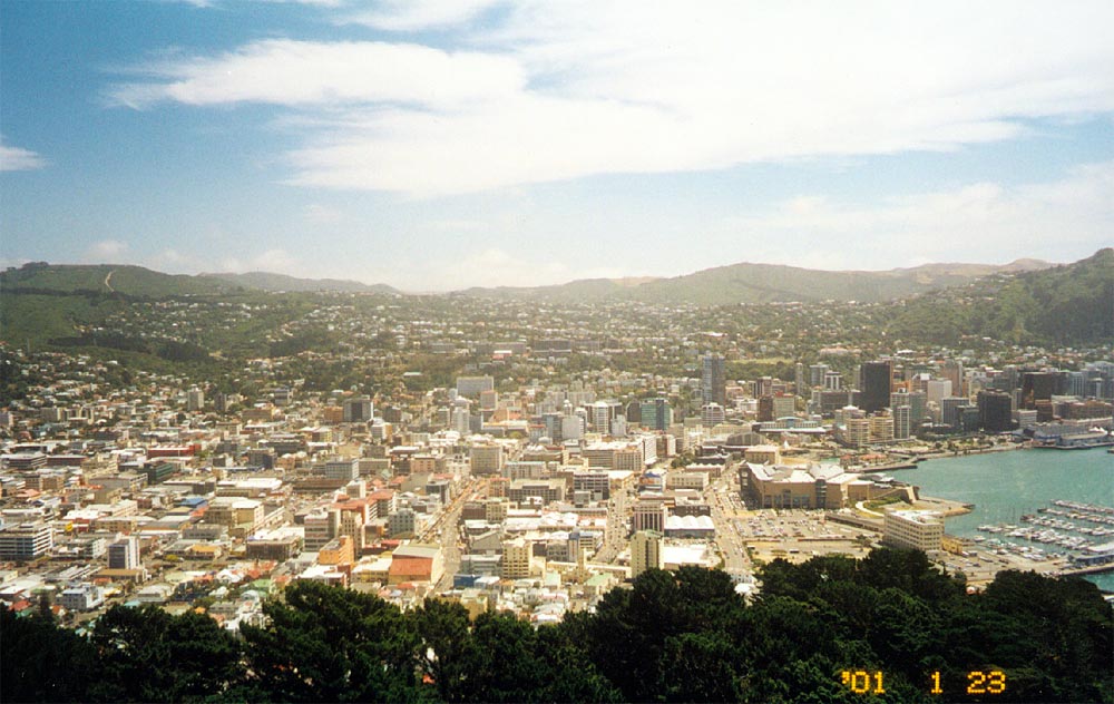 Wellington City Wellington from the top of Mount Vic - Click for full sized image Wellington City