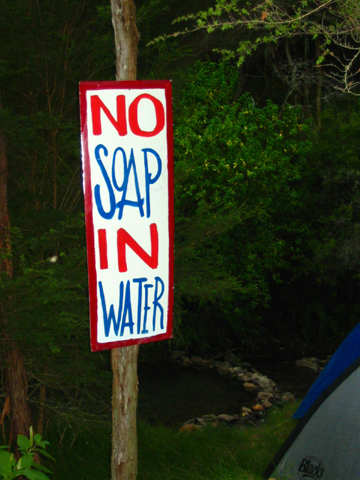 No soap please